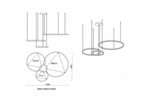 Подвесной светильник Kink Light Тор 08223,36PA(3000K) - 2