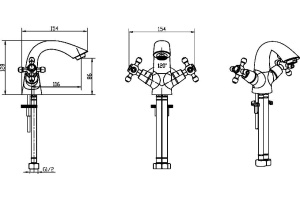 Смеситель Boheme Camelia 311 для раковины - 2