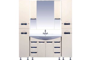 Тумба для комплекта Misty Орхидея 105 бежевая эмаль - 3