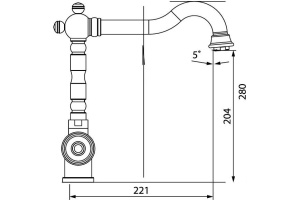 Смеситель для кухни, Oldie, IDDIS, OLDBRL0i05 - 2
