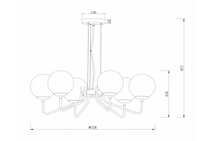 Подвесная люстра Freya Moricio FR5140PL-06GB - 3