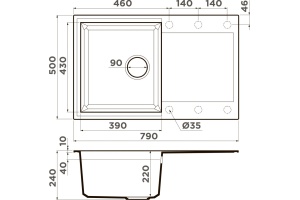 Мойка кухонная Omoikiri Sakaime leningrad grey (4993553) - 2