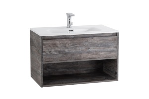 Тумба с раковиной BelBagno Kraft 80 темное дерево - 2