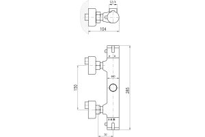 Смеситель для душа термостатический Rav Slezak Dunaj хром - 2