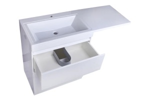 Тумба под раковину Style Line Даллас 150 Люкс Plus, белый (СС-00002303) - 3