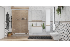 Душевая дверь в нишу STWORKI Стокгольм DE019D2140200 140 см профиль хром глянец - 3