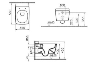 Унитаз подвесной Vitra Metropole с крышкой, белый (7672B003-0075) - 3