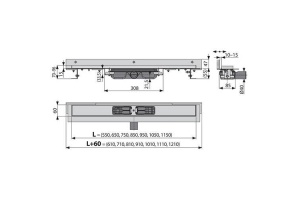 Душевой лоток AlcaPlast  122 см (APZ104-1150) - 2
