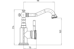 Смеситель для раковины Bronze de Luxe Windsor бронза (21788) - 3