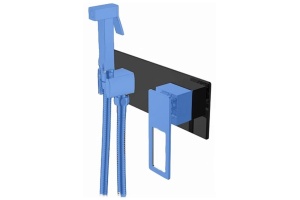 Гигиенический душ Boheme Q со смесителем черный - синий