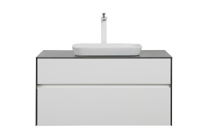 Тумба с раковиной Black&White Universell 100 бело-черная