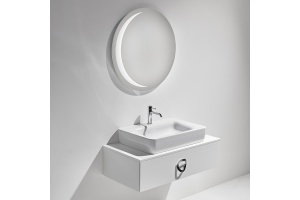 Simas Henges Раковина накладная/подвесная 70х50 см,с 1 отв под смеситель, с донным клапаном керамическим PLHE, цвет белый - 3