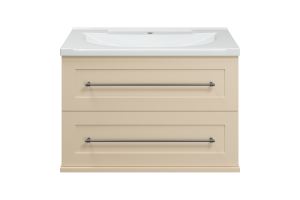 Тумба под раковину Misty Марта 80 бежевая матовая