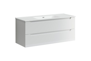 Тумба под раковину подвесная Sancos Norma 2.0 120 белая глянцевая