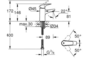 Смеситель для раковины Grohe BauFlow (23752000) - 2