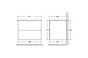 Тумба под раковину BelBagno Etna 60 темное дерево - 3