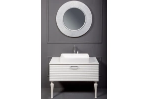 Тумба под раковину Armadi Art Vallessi Avangarde Linea 100 белый - хром - 3