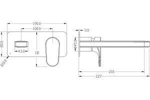 Смеситель Boheme Spectre 455-NB С ВНУТРЕННЕЙ ЧАСТЬЮ, для раковины, никель - 2