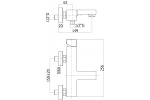 Смеситель Cezares Effect VM-01 для ванны с душем - 2
