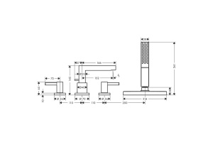 Смеситель на борт ванны Hansgrohe Finoris белый матовый - 2