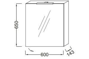 Зеркальный шкаф Jacob Delafon Rythmik 60 см, EB795D-R3 цвет малиновый - 3