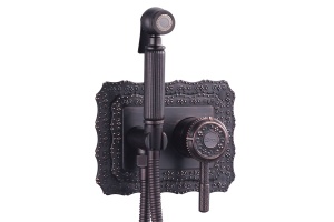 Жасмин Смеситель с гигиеническим душем, встраиваемый, черная бронза LM6619ORB