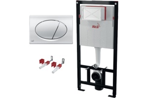 Система инсталляции для унитазов AlcaPlast AM101/1120-3:1 RU M71-0001 кнопка смыва хром