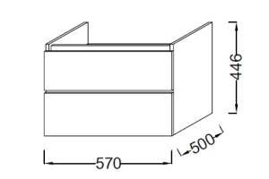 Тумба под раковину Jacob Delafon Parallel (EB504-E10) - 2