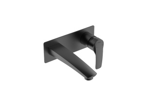 Встраиваемый смеситель для умывальника, черный матовый