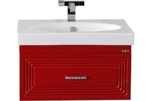 Тумба под раковину Misty Европа 60 красная глянцевая - 2
