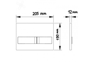 Кнопка смыва для инсталляций beWash Bona хром глянцевый - 2