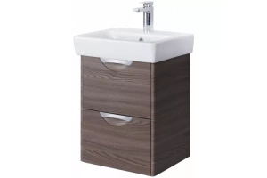 Тумба с раковиной Aquaton Сильва 50 темное дерево