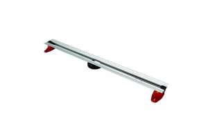 Желоб BERGES водосток SUPER Slim 1200, матовый хром, S-сифон D50 H60 боковой - 3