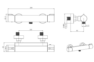 Термостатический смеситель для душа AQUATEK AQ1063CR - 2