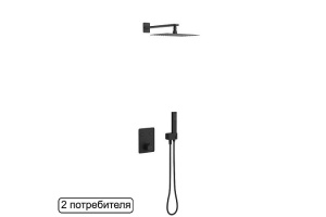 Душевой набор встраиваемый Excellent Krotos черный матовый