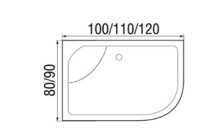 Душевая кабина с поддоном River Nara light Б/К XL 90/24 MT (10000006217) - 3