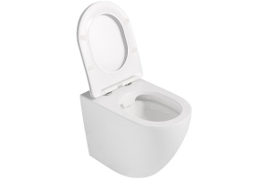 Приставной унитаз Abber Bequem белый с сиденьем микролифт - 2