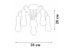 Люстра на штанге Vitaluce V3024 V3024-1/5PL - 2