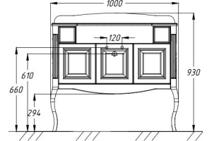Тумба для комплекта Opadiris Лаура 100 белая матовая - 3