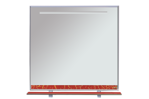 Джулия - 85 Зеркало с полочкой 12 мм КРАКОЛЕТ красный