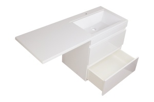 Тумба под раковину Style Line Даллас 140 Люкс Plus, белый (СС-00002337)