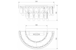 Накладной светильник Eurosvet Sophie 60165/2 латунь - 3