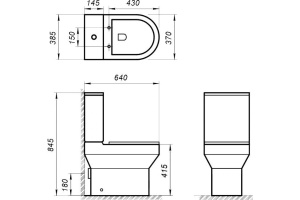 Чаша для унитаза-компакта BelBagno Norma белый (BB339CPR) - 3