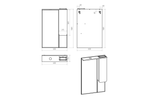 Зеркало-шкаф Misty Чегет 65 правое белое глянцевое - 3