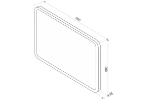 Зеркало Misty Стайл D1 80 - 2