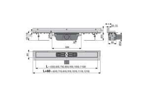 Душевой лоток AlcaPlast  95 см (APZ4-950) - 2