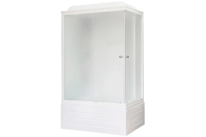 Душевая кабина Royal Bath 100x80 L стекло матовое задняя стенка белая