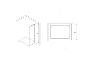 Душевая стенка RGW Z-22 100х195 профиль хром стекло прозрачное - 3