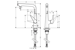 Смеситель для кухонной мойки Hansgrohe Тalis Select S хром (72820000) - 2