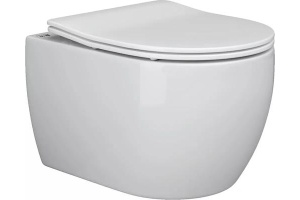 Комплект подвесного унитаза с инсталляцией Ceramica Nova Play с черной матовой кнопкой Round - 2